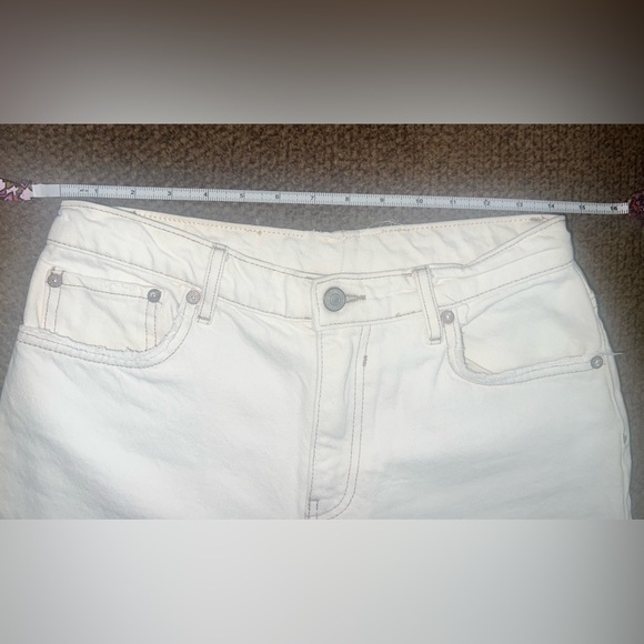 Free People Laurel Canyon High Waist Women's Flare Jeans Cream size 26 - Picture 11 of 12